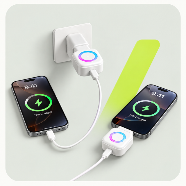 AI Smart USB-C Fast Charger with Auto-Disconnect
