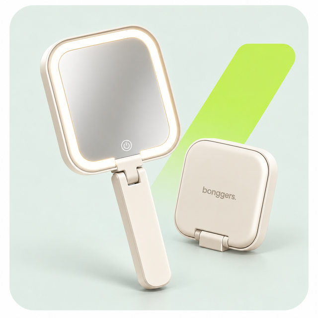 Handheld Foldable LED Makeup Mirror